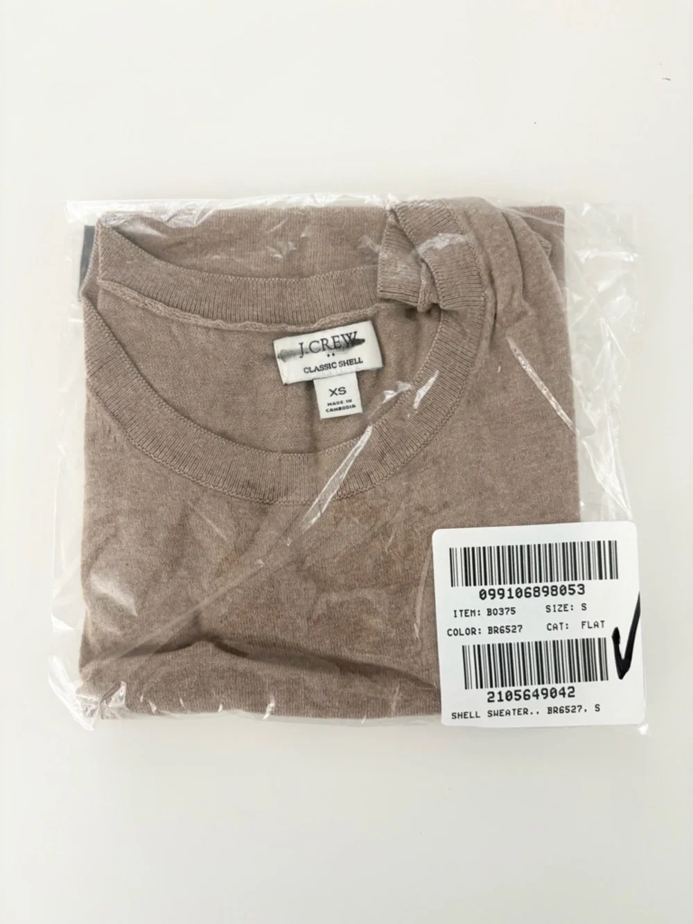 J. Crew Sweater Shell Tank Top Heather Mushroom